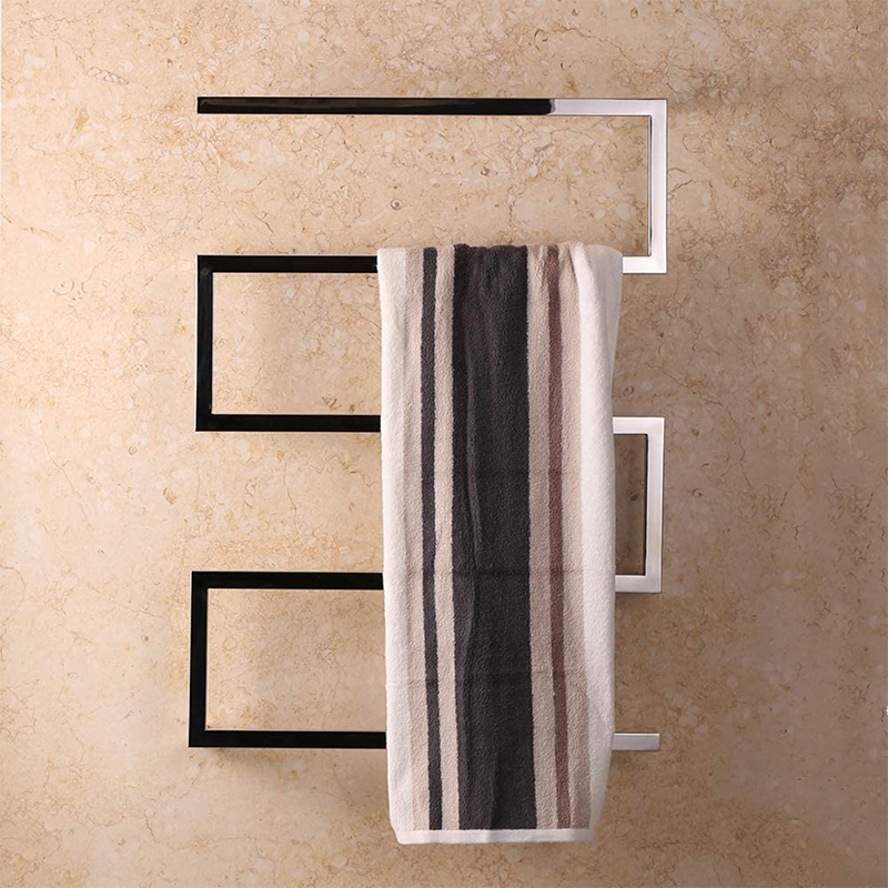 Silver Curved Towel Rack