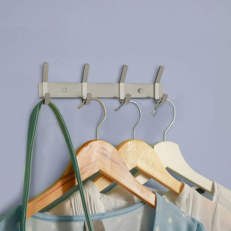 coat rack wall mount with 6 coat hooks