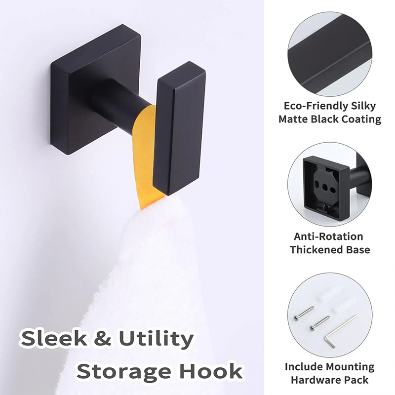 Robe Coat Hook Matte Black