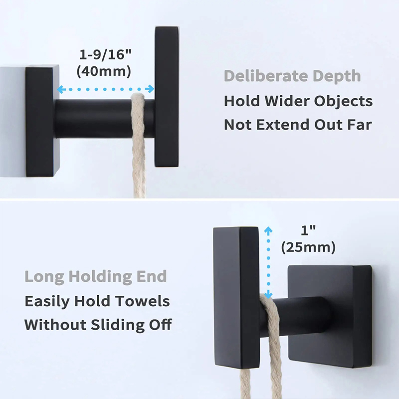 Robe Coat Hook Matte Black