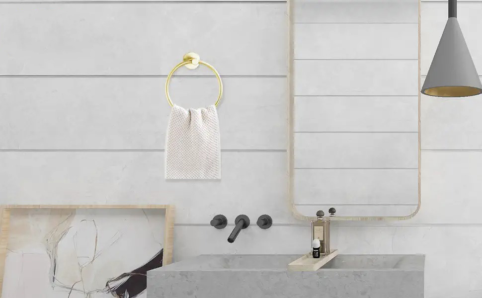 hanging towel rack