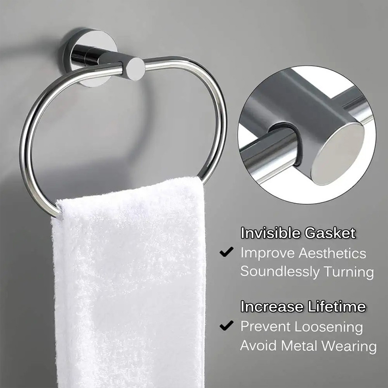 Stainless Steel Simple Oval Towel Ring