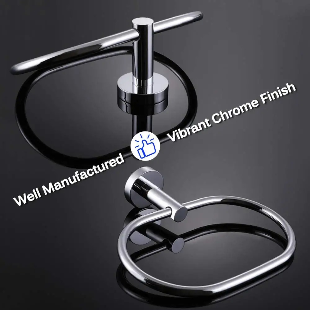 Stainless Steel Simple Oval Towel Ring