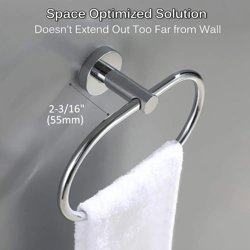 Stainless Steel Simple Oval Towel Ring