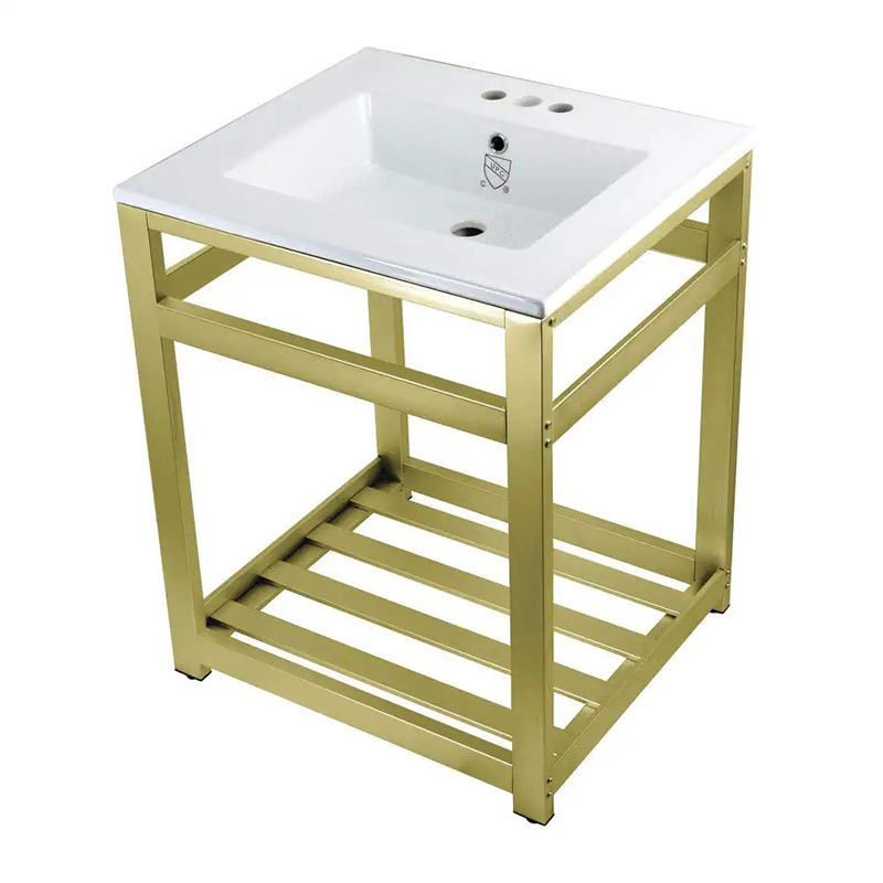 Gold Stainless Steel Console Sink