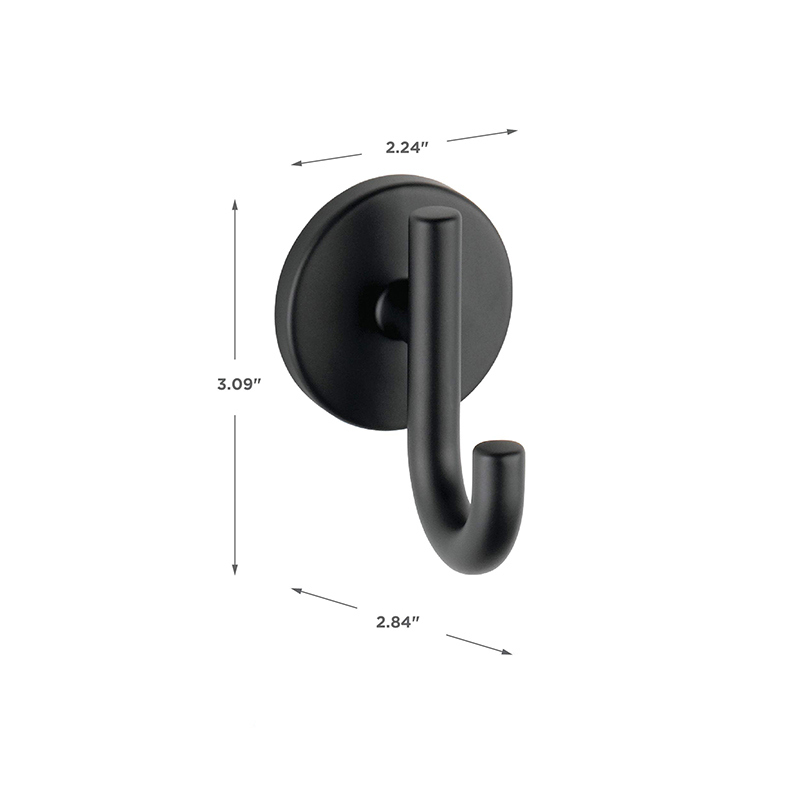 Towel hook, matte black