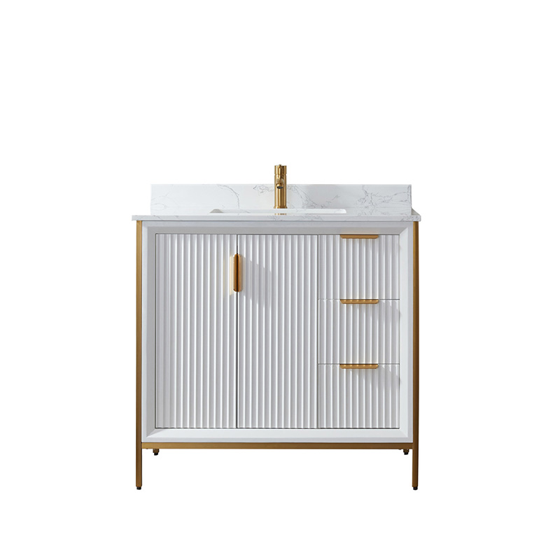 Comprar Mueble de baño con lavabo individual blanco de 36