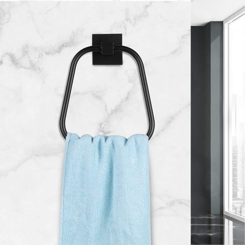 Bathroom Towel Rack Round Black Hand Towel Ring