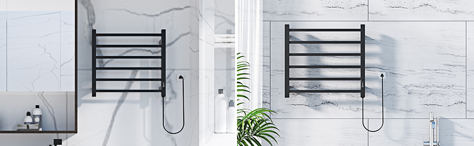 wall mounted heated towel rail