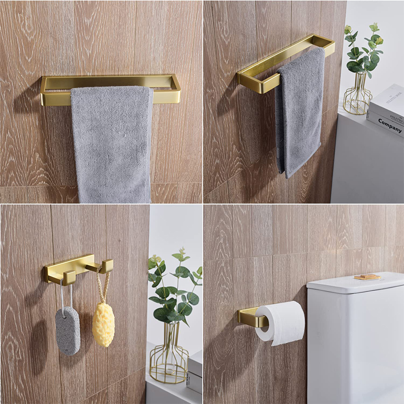 Bathroom 3-piece towel hook towel bar toilet paper holder