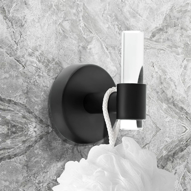 Wall hanging towel hook black acrylic hook