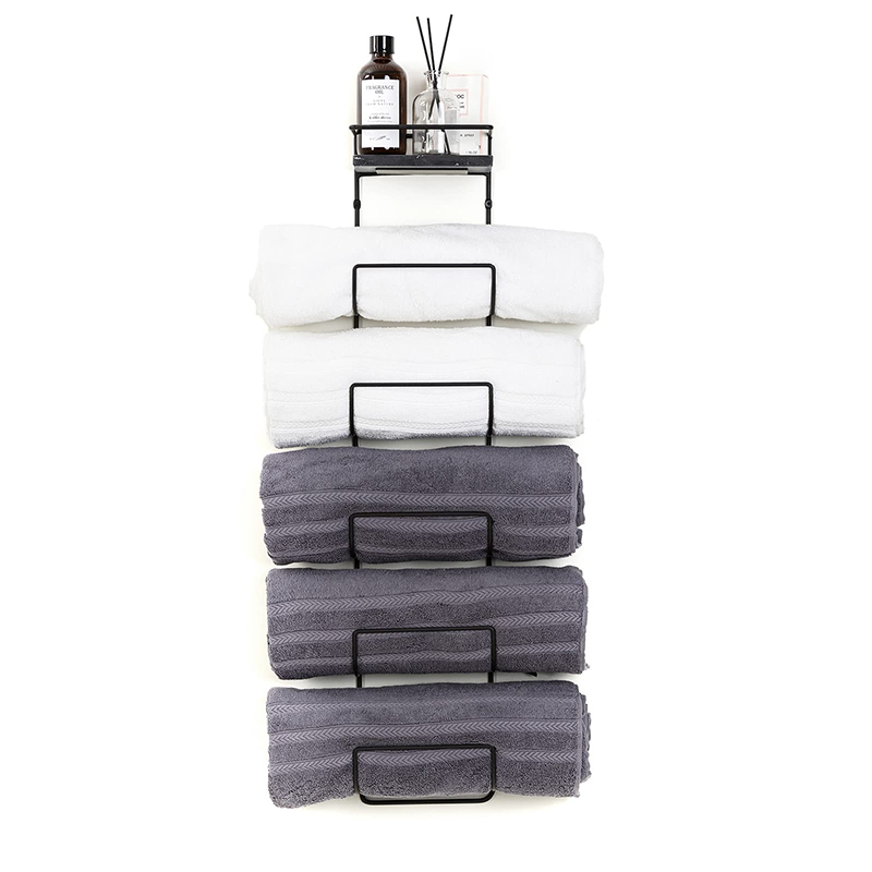 Towel Rack Wall Mounted Bathroom Storage Rack