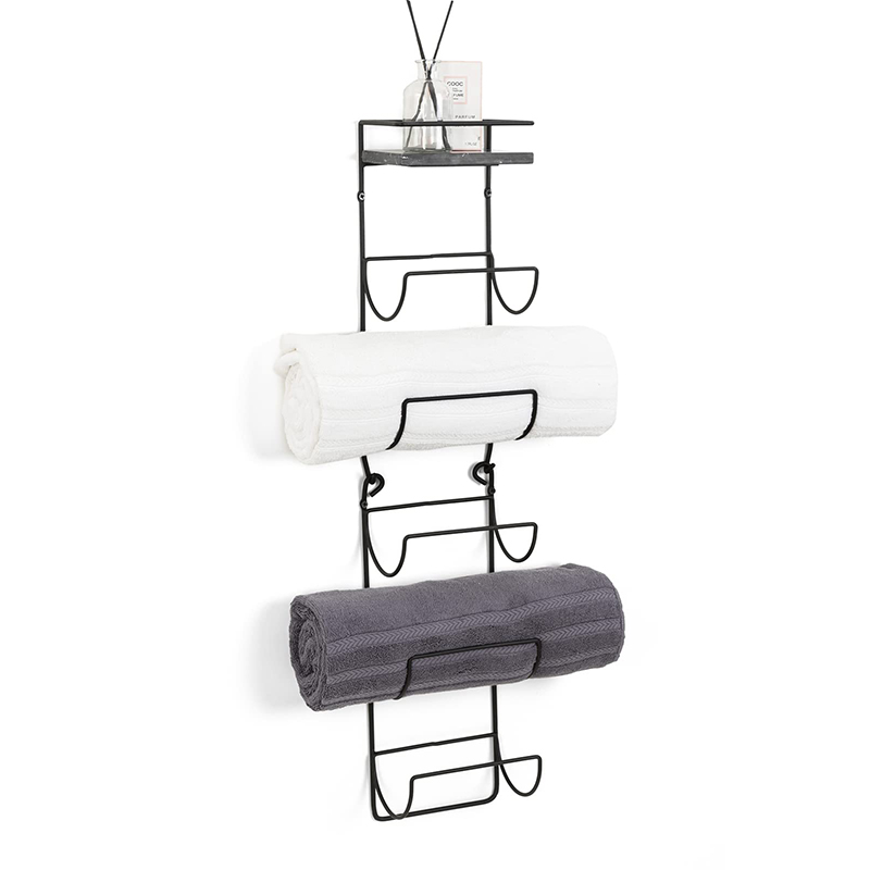 Towel Rack Wall Mounted Bathroom Storage Rack