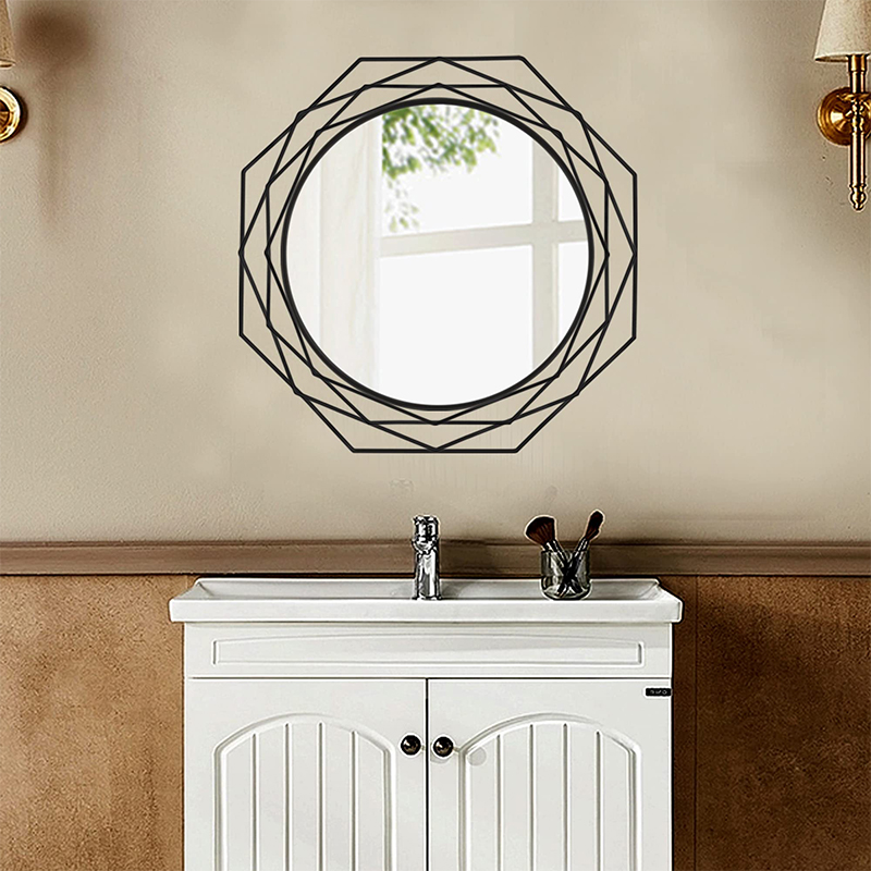 24 Decorative Wall Round Mirror Personalized Gold Geometric Mirror