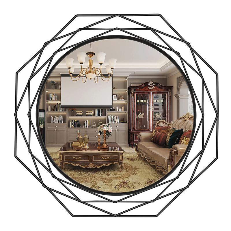 24 Decorative Wall Round Mirror Personalized Gold Geometric Mirror