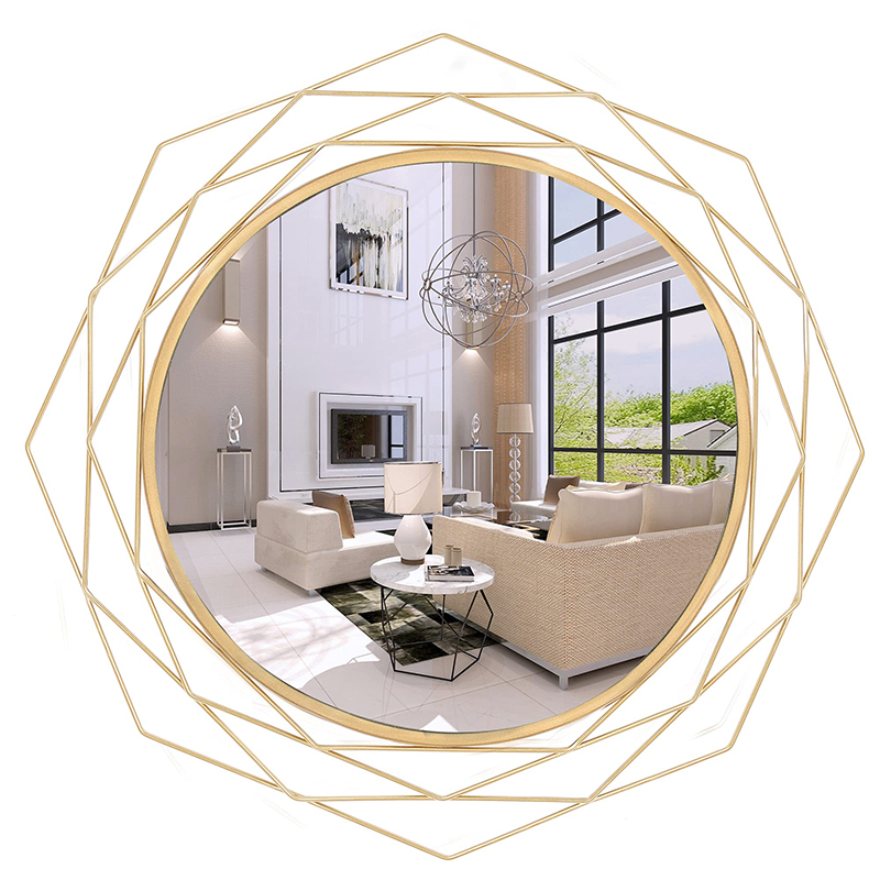 24 Decorative Wall Round Mirror Personalized Gold Geometric Mirror