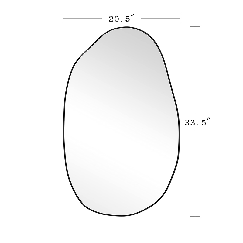 33.5 × 20.5 inch irregular wall mirror, asymmetric mirror,