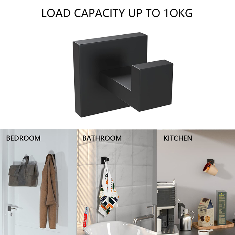 5-Piece matte black bathroom accessories