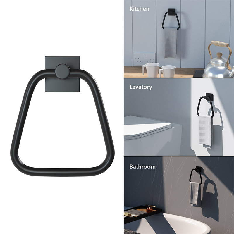 5-Piece matte black bathroom accessories