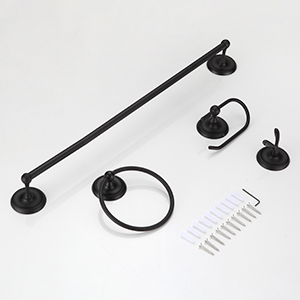 Black towel rack set