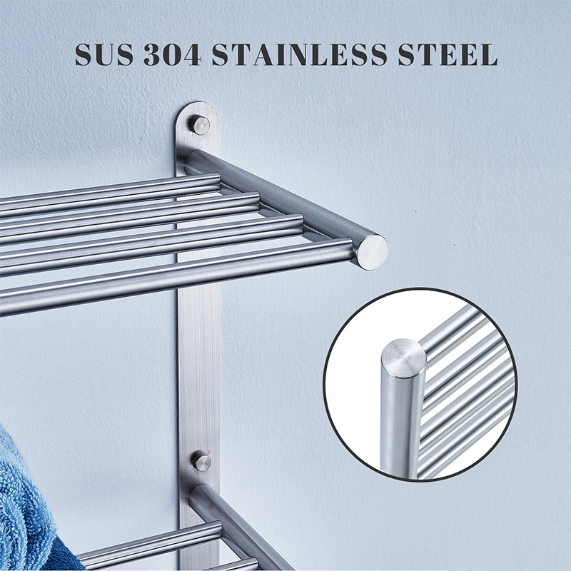 24 inch 3 layer 304 stainless steel towel rack