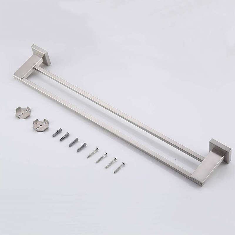 Double towel bar hardware set