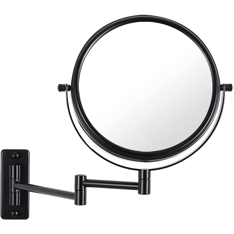 Wall - mounted cosmetic mirror retractable double - sided mirror