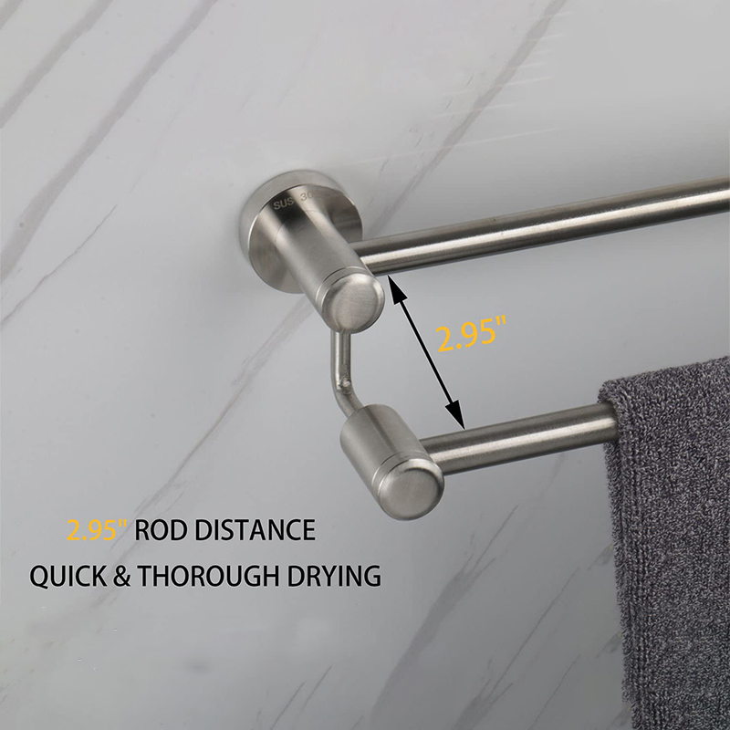 Thickened SUS304 bathroom stainless steel towel rack,