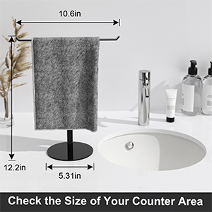 High quality black towel rack