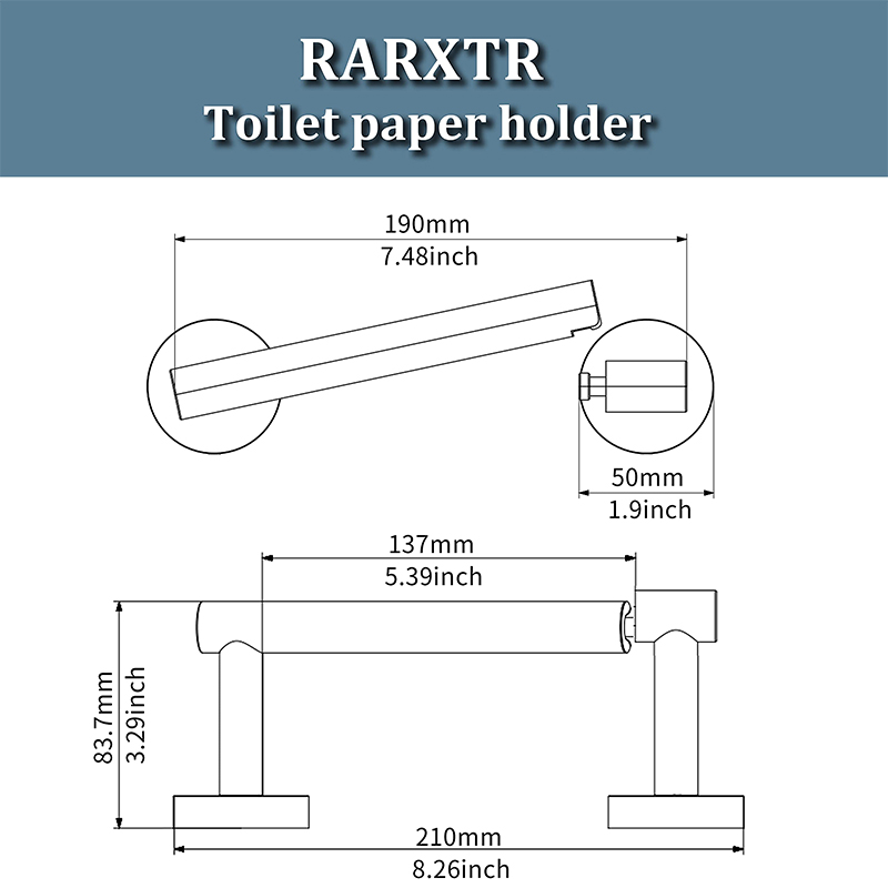 Double Column Rotary Toilet Paper Roll Holder