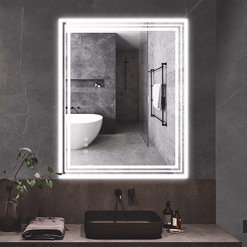 large bathroom mirror