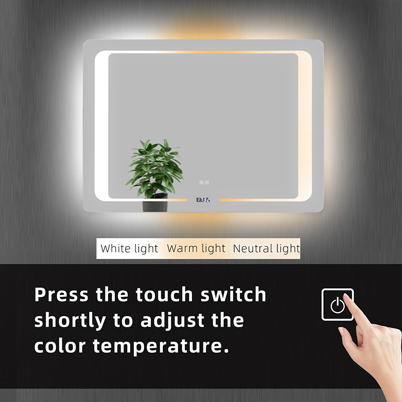 24 x 32 LED light mirror shatterproof and IP 54 waterproof