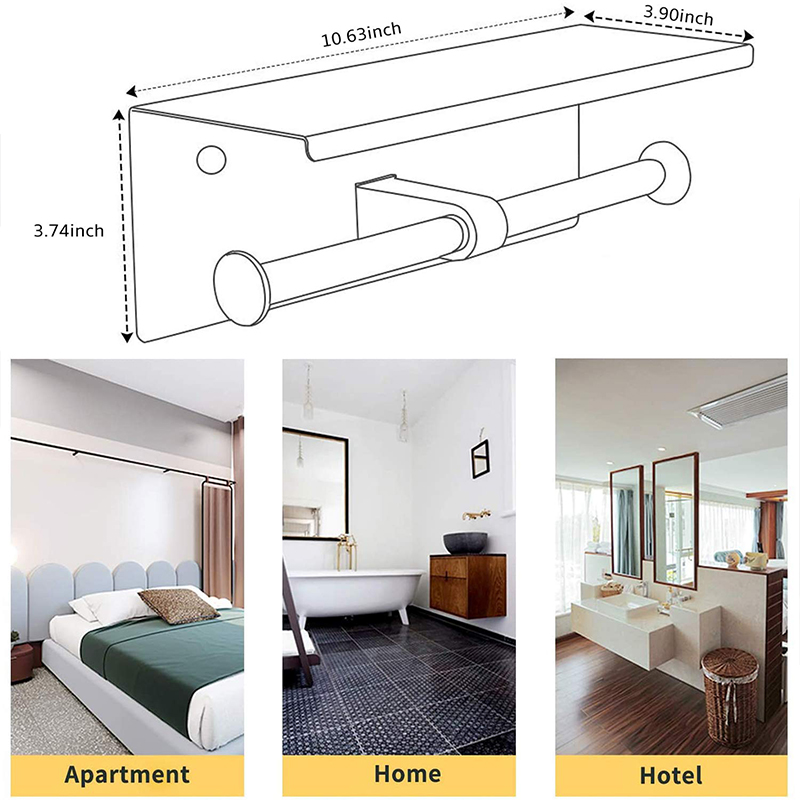 Toilet Paper Holder - Stainless Steel Toilet Paper Roll Holder