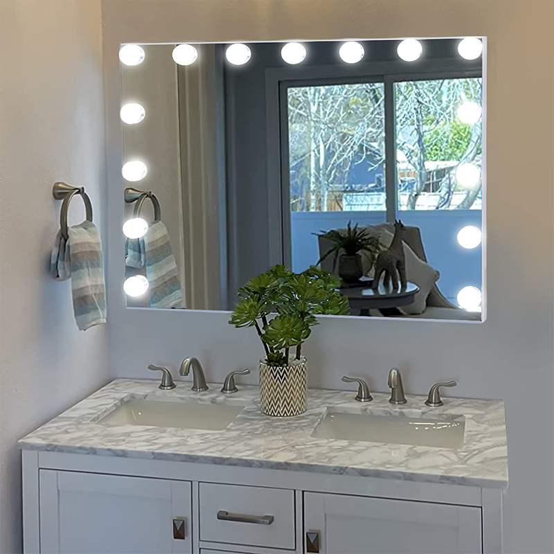 Cosmetic mirror with lights with lights cosmetic mirror dimmable