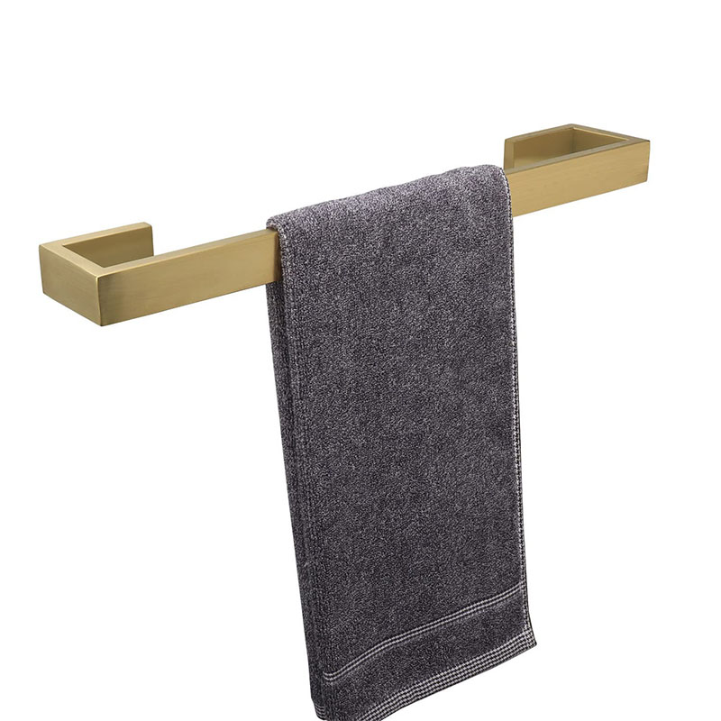 Bath Towel Holder - Square Base (Matte Black, 16