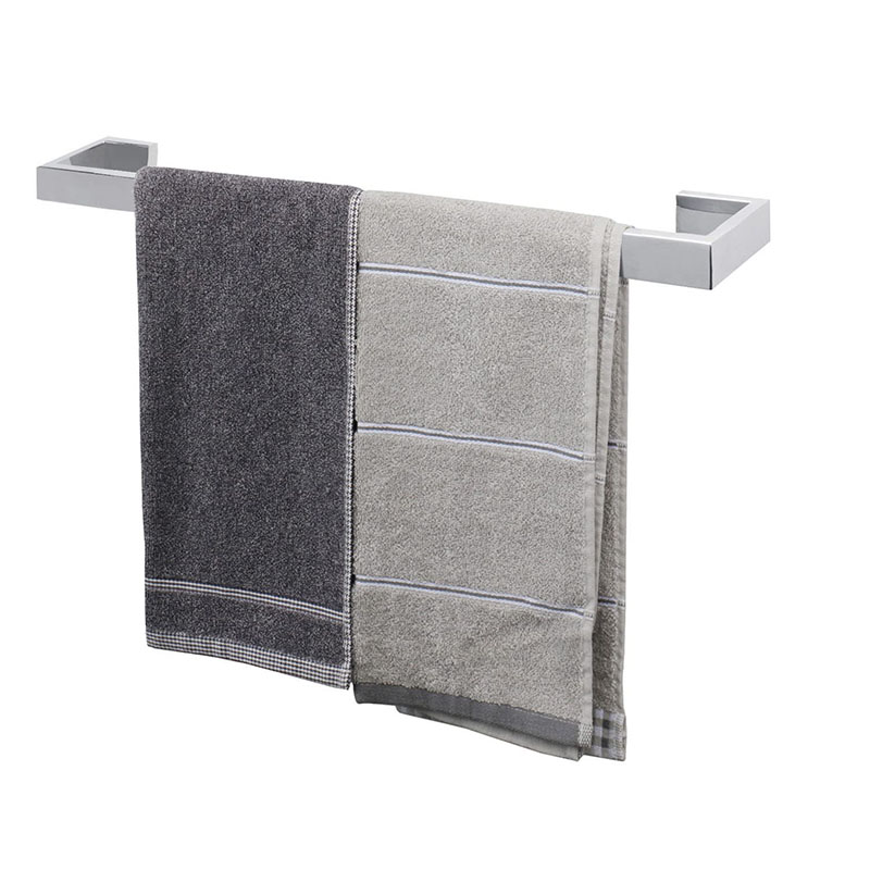 Bath Towel Holder - Square Base (Matte Black, 16