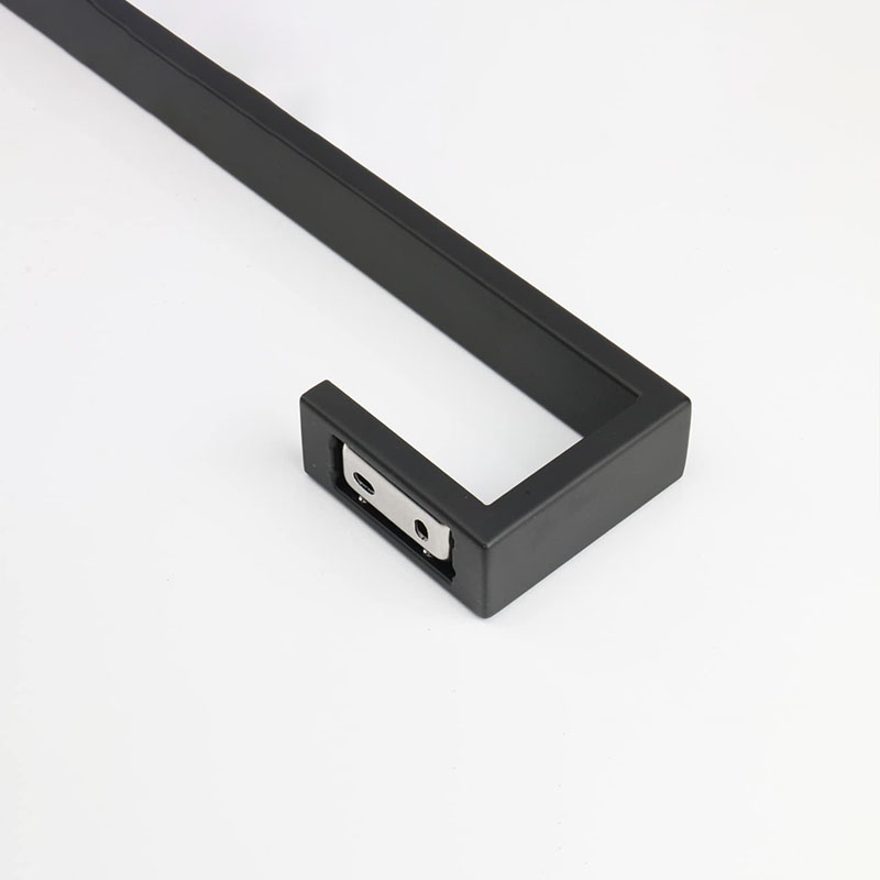 Bath Towel Holder - Square Base (Matte Black, 16