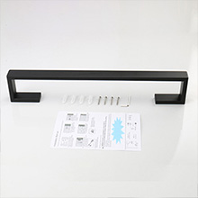 black towel rack