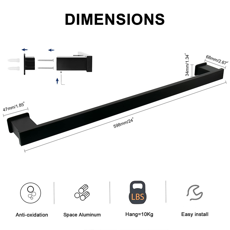 Towel Rack Wall Mount (12