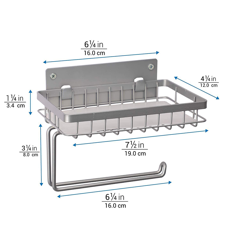 Toilet paper holder with shelf