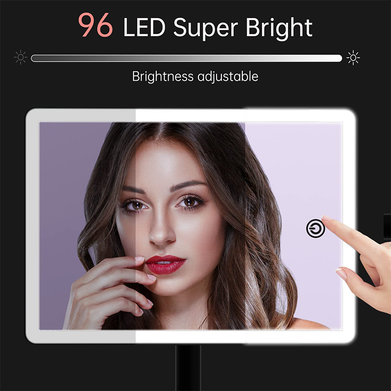 Rechargeable makeup mirror with light, 360° rotation