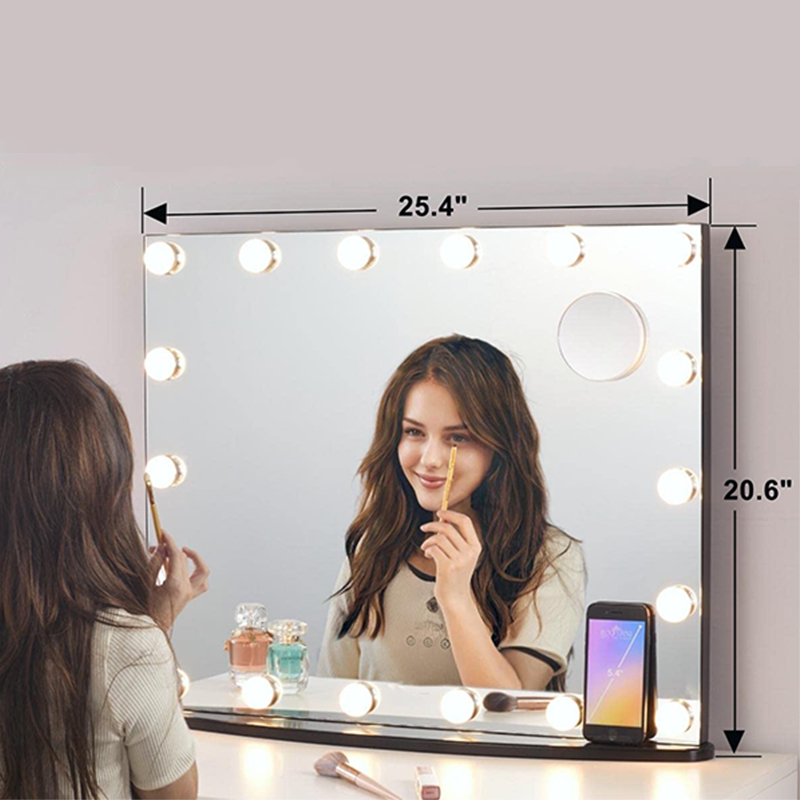 Large Hollywood luminous makeup mirror