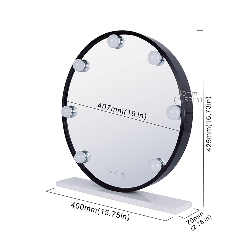 Китай Косметическое зеркало с регулируемой яркостью сенсорного экрана мраморная подставка, производитель