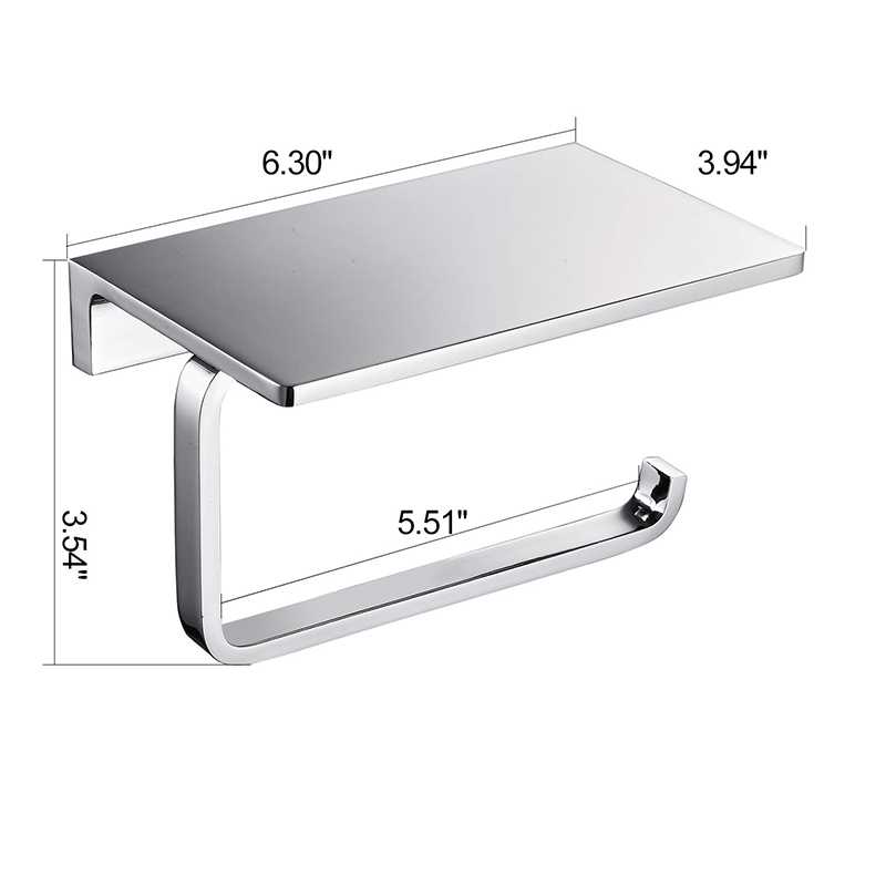 Bathroom toilet paper holder polished finish