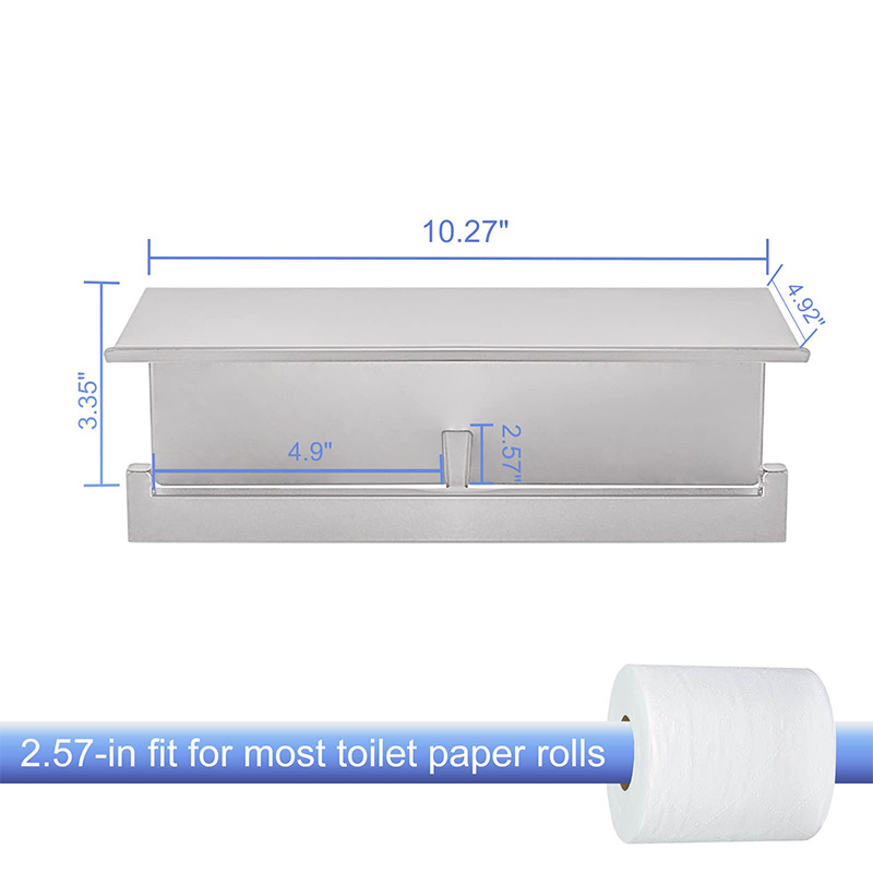 Double toilet paper holder, wall mounted paper towel roll