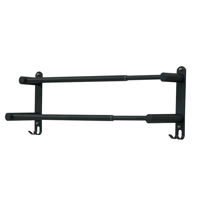 Adjustable 2-tier towel bar wall-mounted