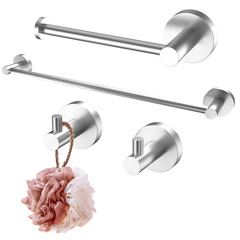 18 inch brushed nickel towel rack set