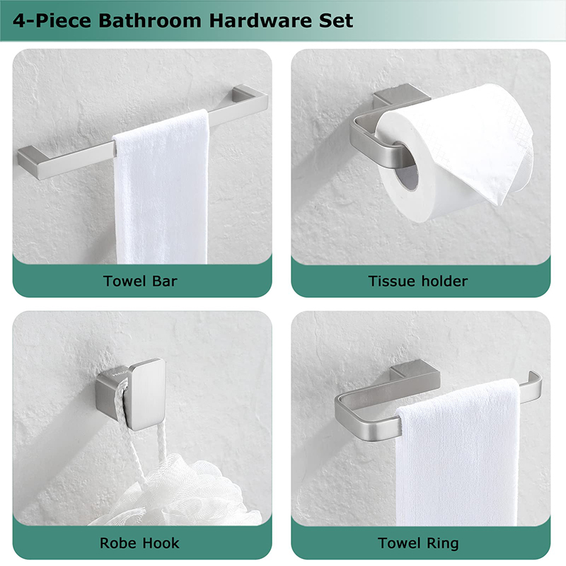 Wall mounted 17 inch towel bar kit