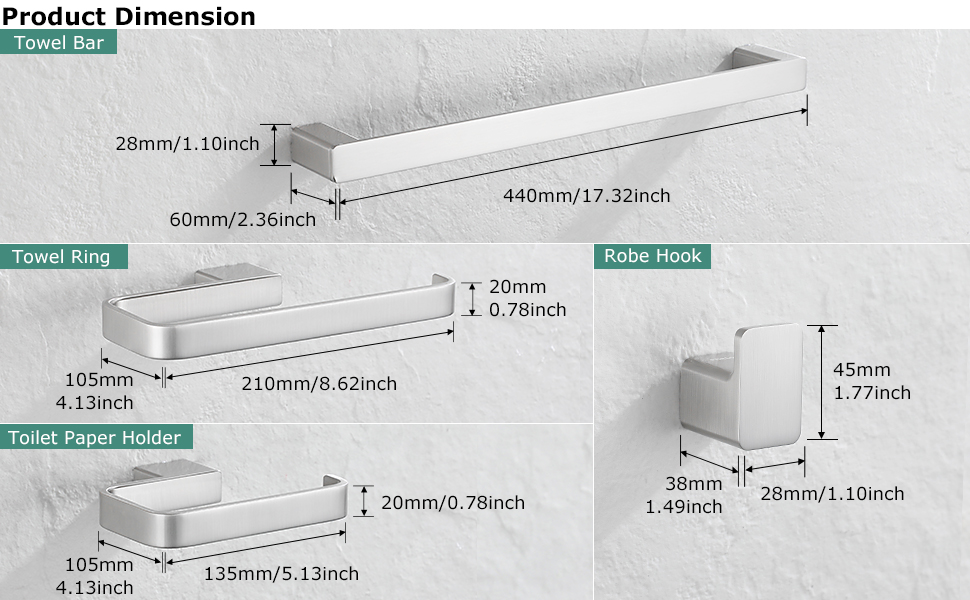 Toilet paper holder set