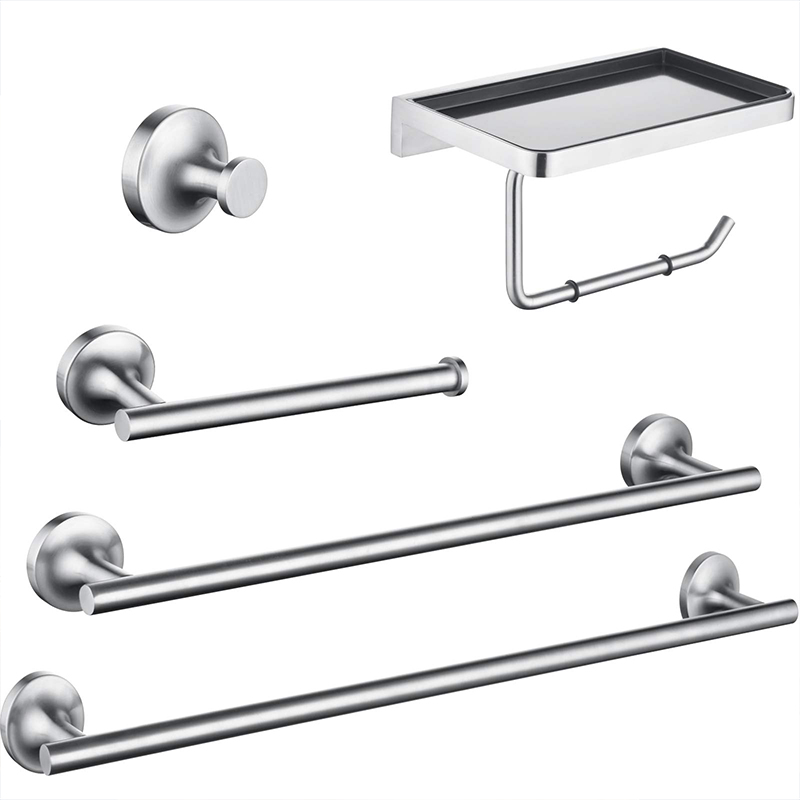 Wall mounted towel rack bar bathroom accessories set